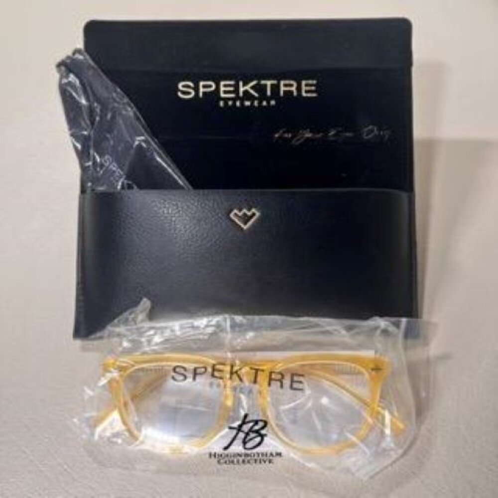 SPEKTRE MEMENTO AUDERE SEMPER ACETATE EYEGLASS FRAMES YELLOW 51-20-150 NEW*